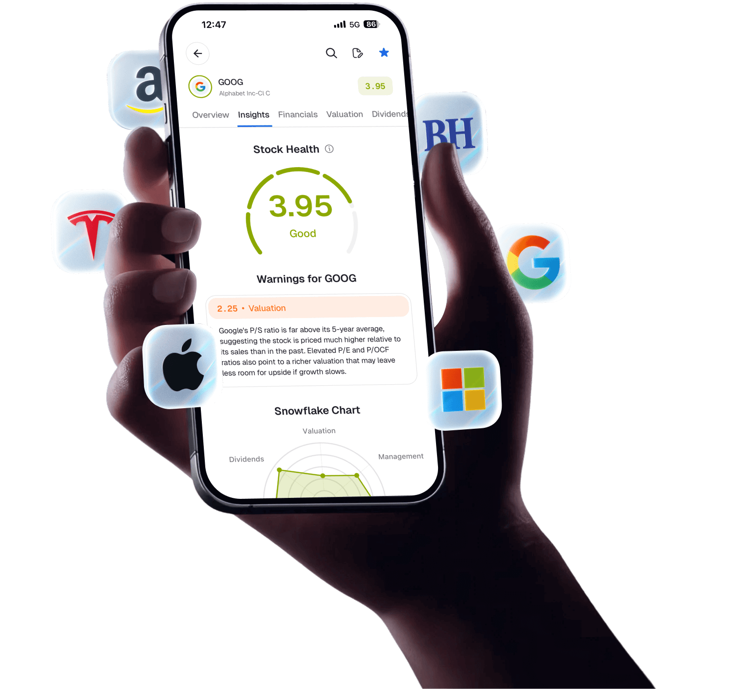 Stock Unlock mobile app